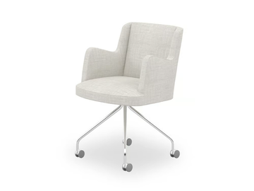 EMBRASSE ELLE - Contemporary style felt chair with 4-spoke base with armrests with castors by ESTEL GROUP - view 3